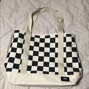 Vans Black and White Checkerboard Tote